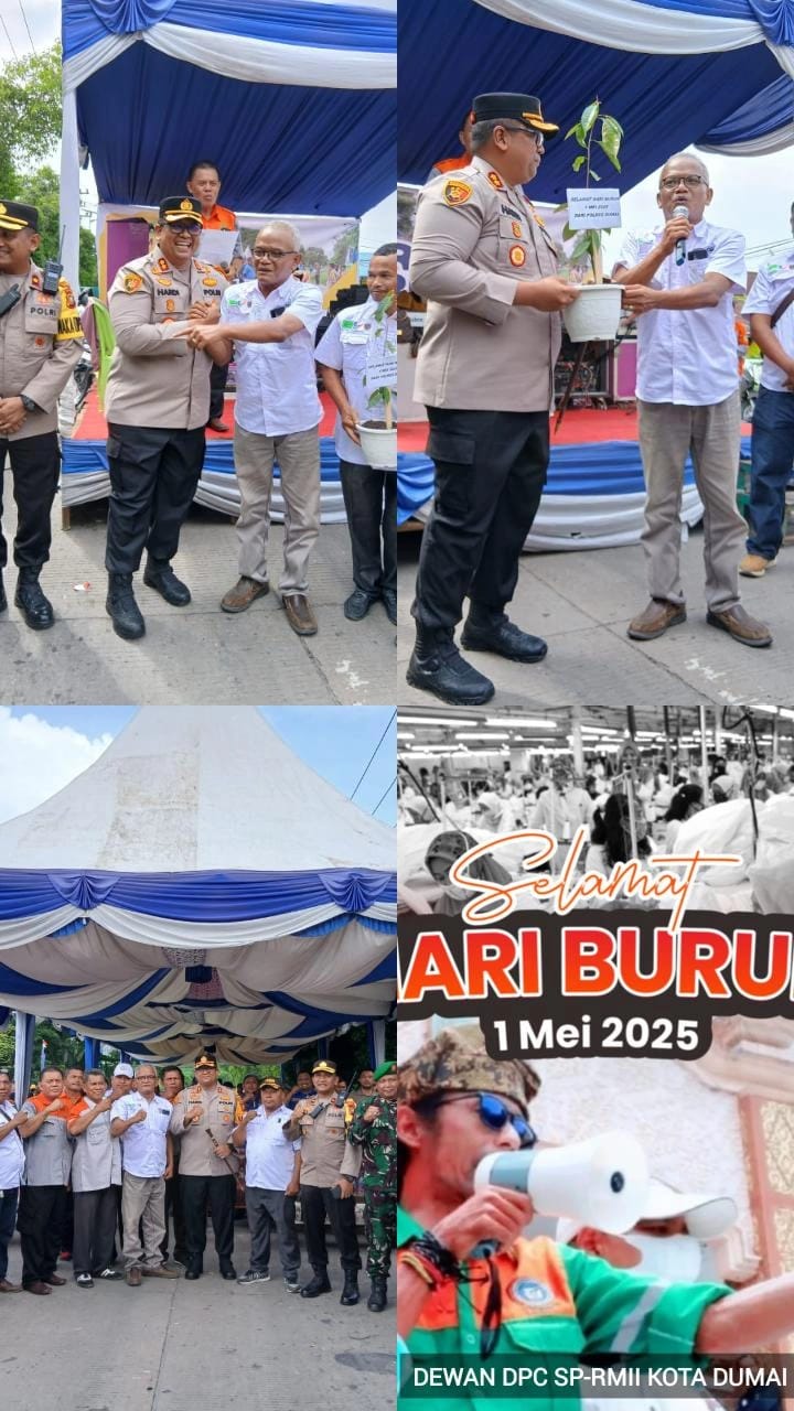 Peringatan Hari Buruh 2025 Mengusung Tema Memperkuat Eksistensi Membangun  Kesejahteraan DPC SBSI 92 Kota Dumai