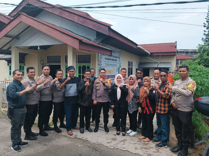 Jaga Kamtibmas Kondusif Jelang Pemilu, Polsek Dumai Kota, Panwascam Tokoh Masyarakat Rembuk Bersama