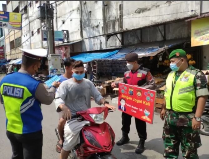 Polresta Deli Serdang Rutin Laksanakan Operasi Yustisi Mencegah Penyebaran Covid-19