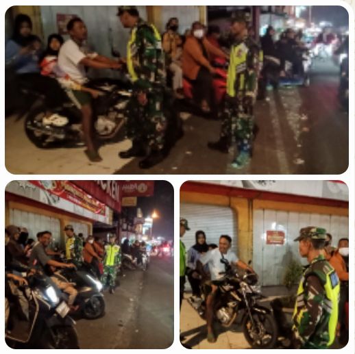 Tingkatkan Keamanan Wilayah, Koramil 12/Simo Gelar Patroli Kamtibmas di Simpang Simo