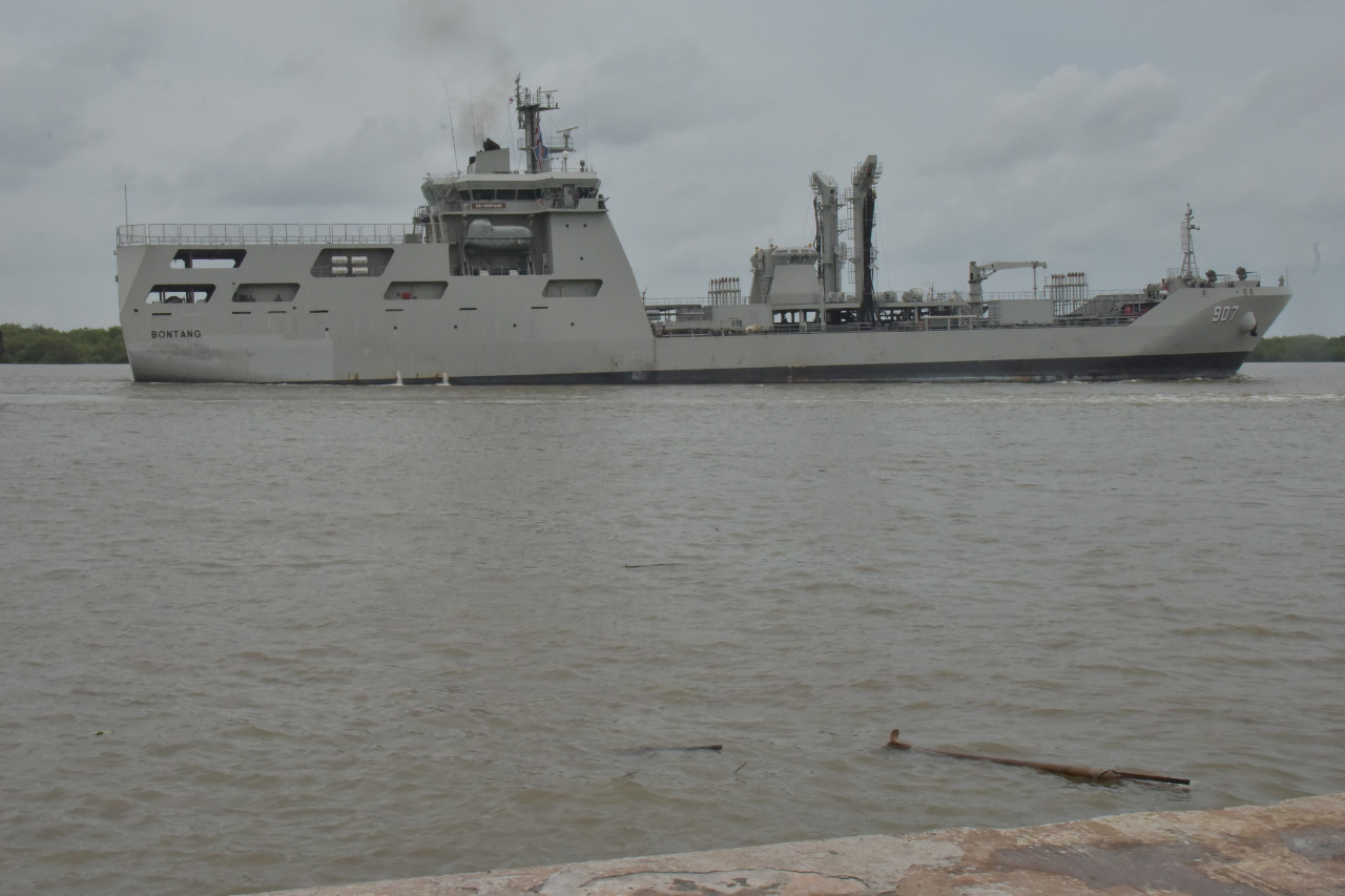 Kapal Markas Guskamla Armada I KRI BONTANG-907 Jelajahi Perairan Wilayah Kerja Lantamal I