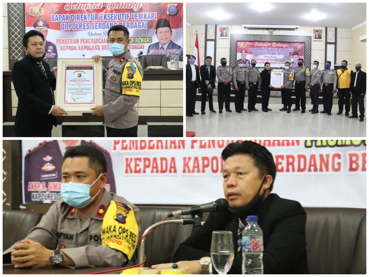 Kapolres Sergai Terima Reward Promoter LEMKAPI