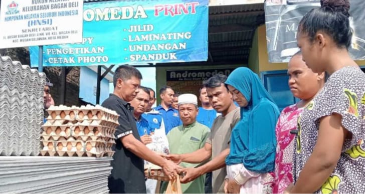 HNSI Medan bersama  Relawan Wak Young Bantu Para Nelayan