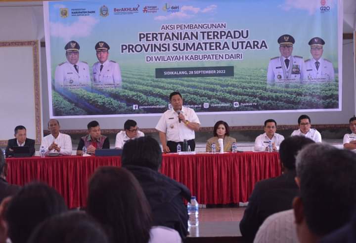 Gubernur Dukung Strategi Bupati Eddy Berutu Mewujudkan Pertanian Terpadu Holtikultura di Dairi