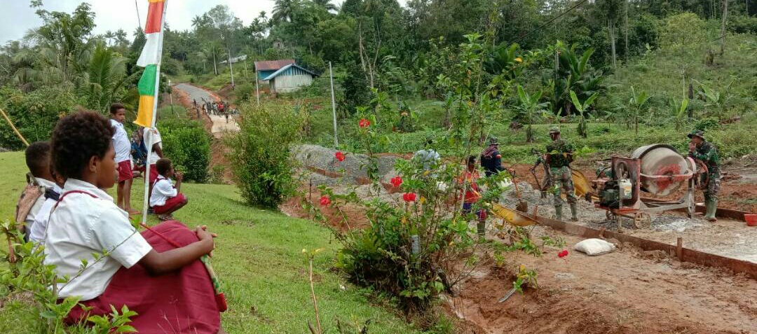 Harapan Besar Murid SD YPPK Kampung Kakuna Pada TMMD 109 Kodim Boven Digoel