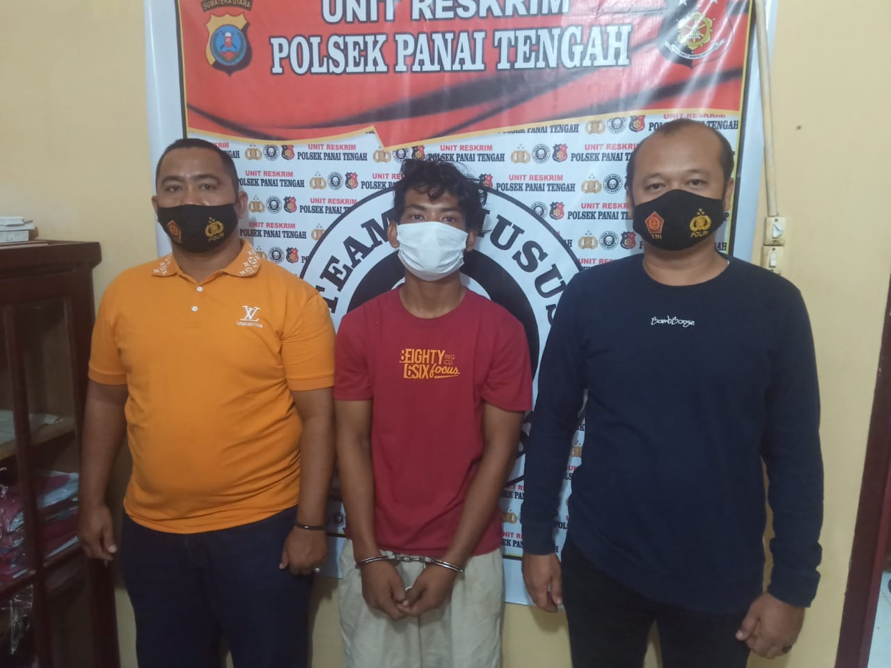 TEKAB Unit Reskrim Polsek Panai Tengah amankan tersangka Tindak Pidana Narkotika
