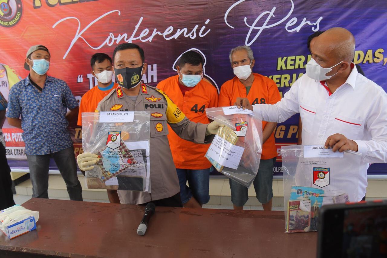 Tiga Orang Jurtul Togel/Kim Diringkus Polres Sergai