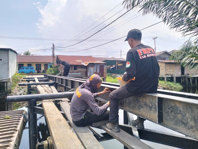 Progres Pembangunan Jembatan Merah Putih Presisi Polres Dumai