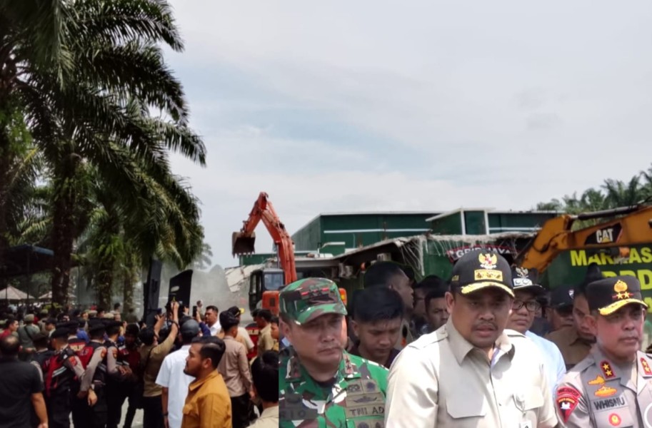 Gubernur Sumut Bobby Nasution Pimpin  Perobohan Bangunan Diskotik Marcopolo
