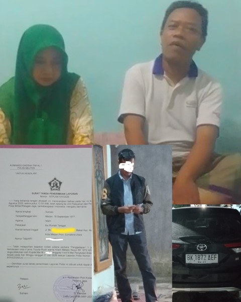 Diduga Gelapkan Mobil Rental, Oknum Marinir Pangkalan Brandan Dilaporkan ke POM Kodaeral I