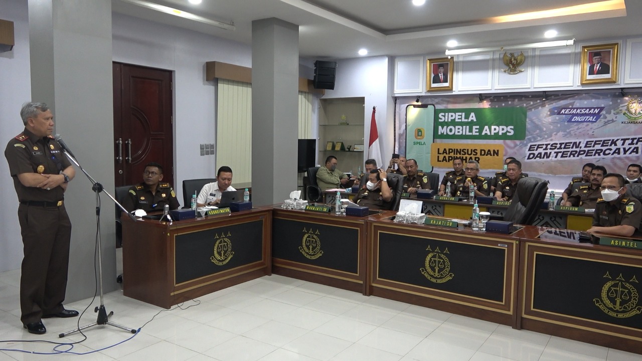 Dukung Aksi Perubahan di Kejatisu, Idianto Launching Aplikasi SIPELA Mobile