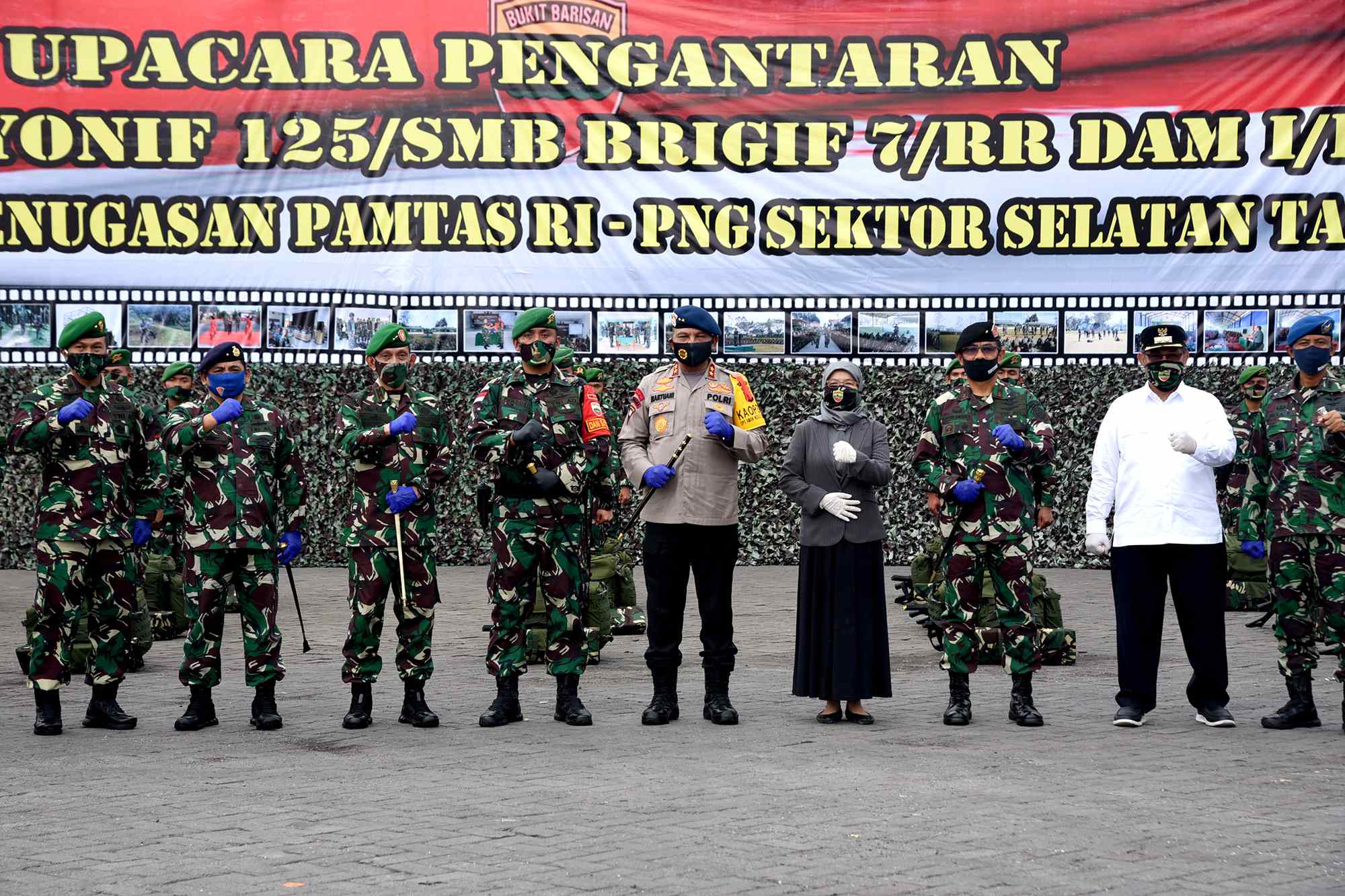 Kapolda Sumut hadiri Upacara Pemberangkatan Satgas Yonif 125/SMB Satgas Pemtas RI – PNG