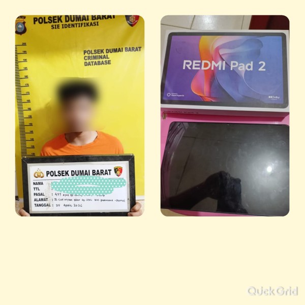 Polsek Dumai Barat Berhasil Ungkap Kasus Pencurian Handphone dan Tablet