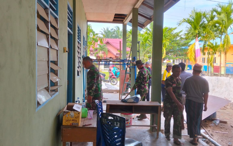 TMMD Ke- 124 Kodim 0320 Dumai Rehap Tempat Pengajian TPA