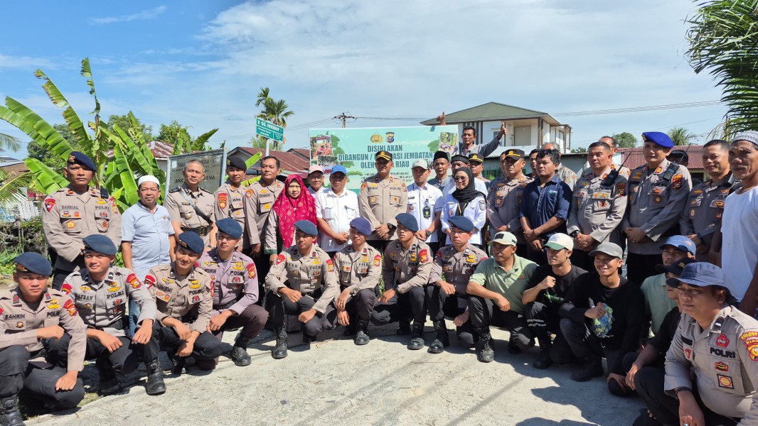 Polres Dumai Laksanakan Doa Bersama untuk Renovasi Jembatan Merah Putih