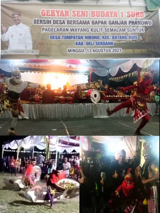 Kemeriahan Gebyar Seni Budaya 1Suro Bersih Desa Tumpatan Nibung bersama GANJAR PRANOWO