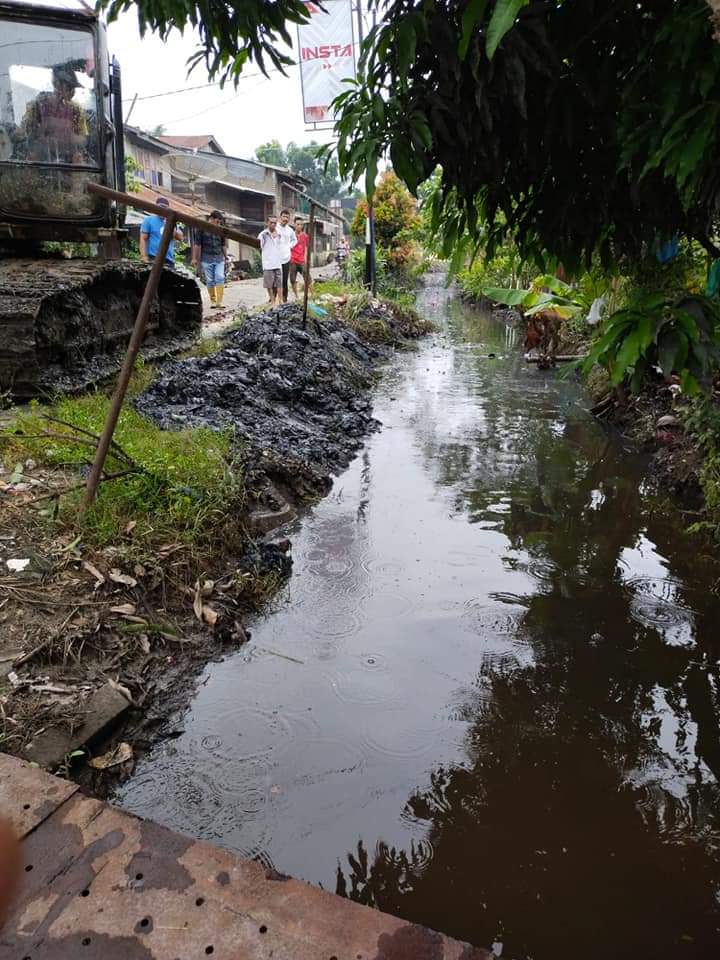 Desa Sei Sentosa Lakukan  Normalisasi Parit Pembuangan Air