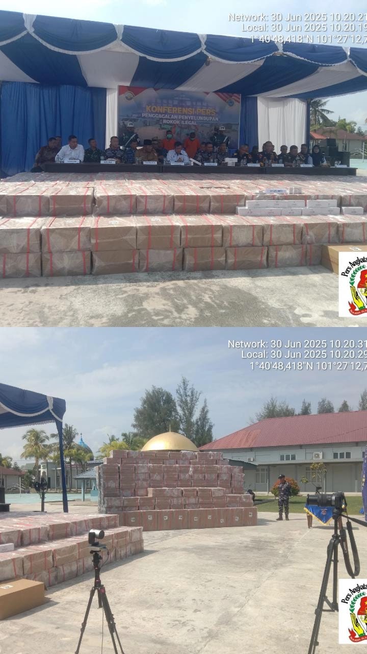 Tni  Angkatan Laut Aman, Rokok Ilegal  Pada  Klm Harapan Indah  99 Di Perairan Kuala Selat  Akar