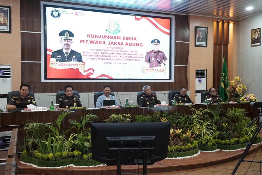 Kunker Ke Kejati Sumut, Wakil Jaksa Agung Sampaikan Asistensi Pembangunan Zona Integritas Menuju WBK