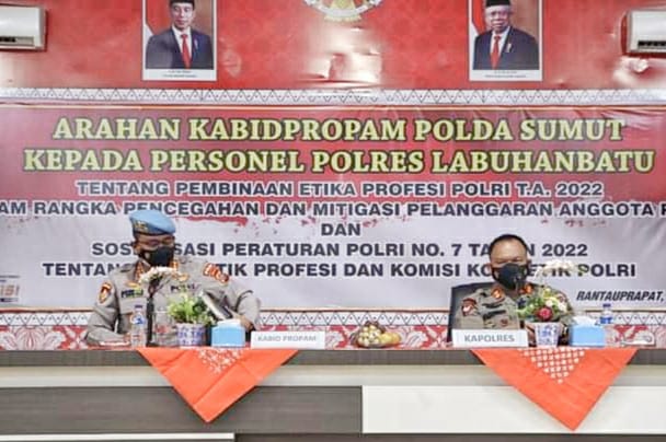 Kabid Propam Polda Sumut kunjungi Polres Labuhanbatu