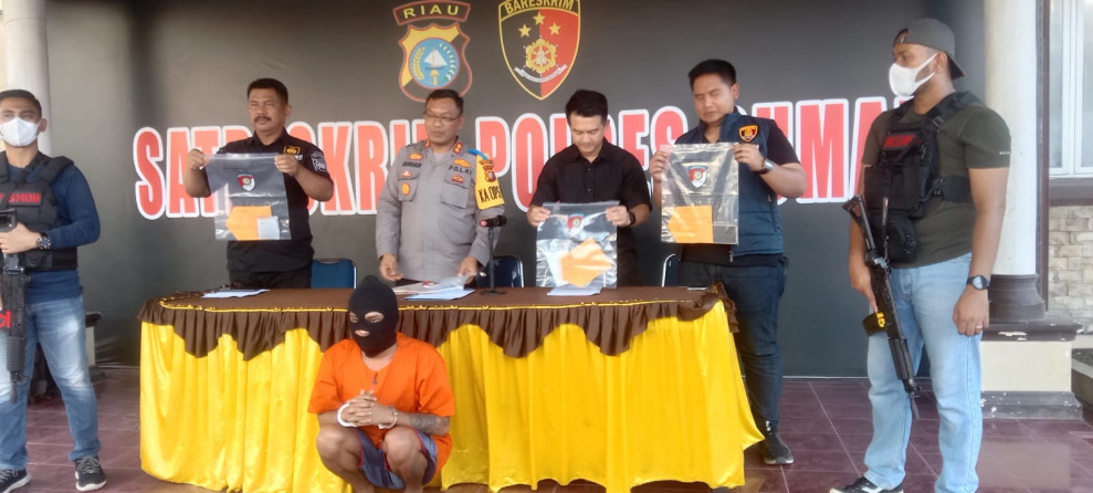 Polres Dumai Press Rilis tsk Penyebaran Video Vulgar AF