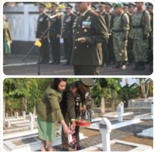 Ziarah Nasional HUT Ke-81 TNI,Dandim Wonogiri Pimpin Penghormatan Jasa Pahlawan