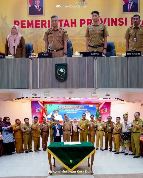 Sekdako Dumai Hadiri Rakor TPPS se-Riau, Tegaskan Komitmen Wujudkan Dumai Zero Stunting Baru