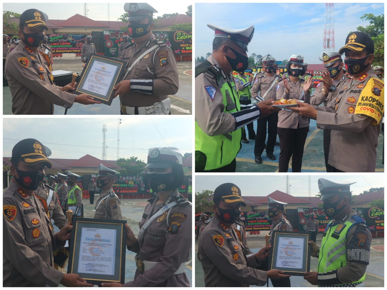 Hut Lalu Lintas Ke 65, Kapolres Sergai Berikan Piagam Penghargaan  Personel Berprestasi