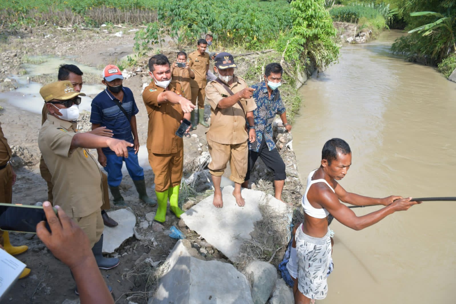 Bupati dan Wabup Sergai Tinjau Banjir di Tebing Tinggi dan Tebing Syahbandar