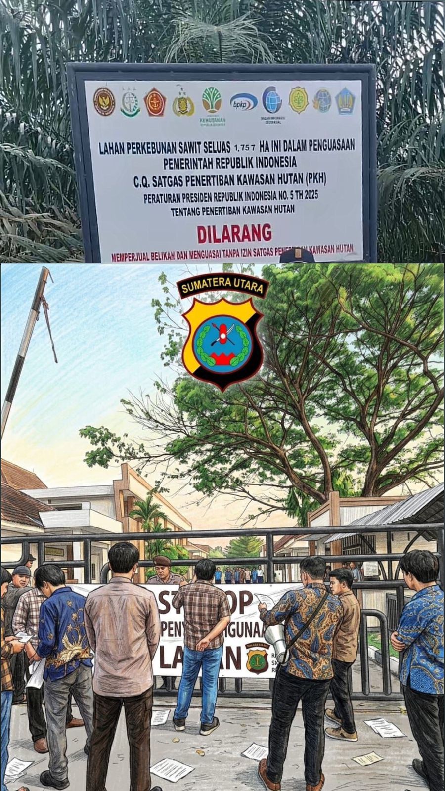 AMAK-SU Minta Polda Sumut Usut Perusahaan Kangkangi Perintah Negara, Hentikan dan Proses Hukum PT PHS Kelola Lahan Kawasan Hutan yang Ditertibkan Satgas PKH