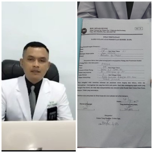 Klasifikasi Direktur RSU Sinar Husni Terkait Dugaan Malpraktek