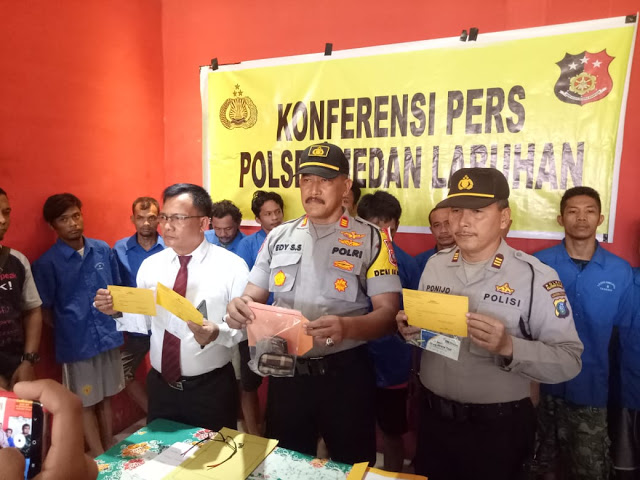 Sat Narkoba Polres Pelabuhan Belawan bersama  Polsek Medan Labuhan Seser Kampung Narkoba