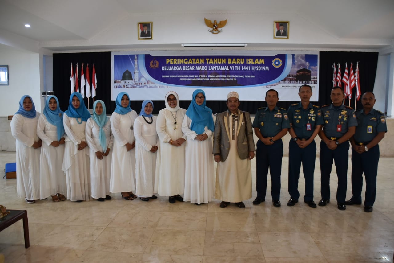Keluarga Besar Mako Lantamal VI Makassar  Gelar Acara Peringatan Tahun Baru Islam 1441 Hijriah