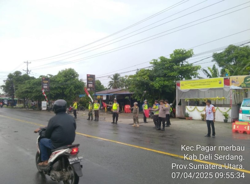Polresta Deli Serdang Optimalkan Pos Pam, Pos Yan dan Pos Terpadu Arus Balik lebaran 2025