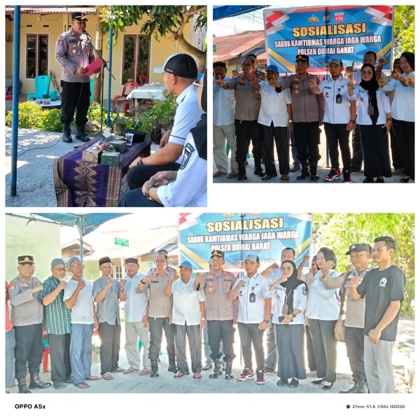 KAPOLSEK DUMAI BARAT AKP DEDI NOFARIZAL, S.H., M.H. PIMPIN GEBYAR SOSIALISASI 