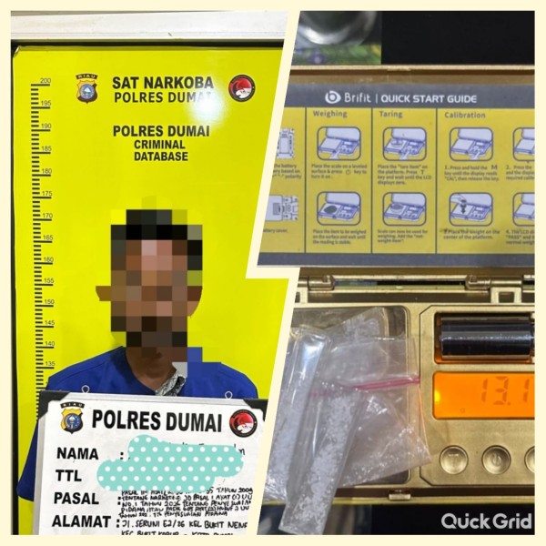 Gang Jawa Kampung Dalam Dumai Digrebeg Polisi, Seorang Pengedar Shabu Berhasil Ditangkap