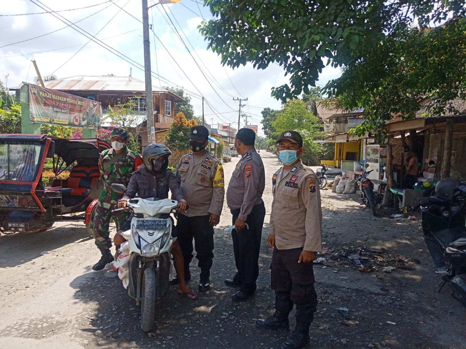 Polsek Tanjung Beringin Imbau Masyarakat Patuhi Prokes PPKM Mikro