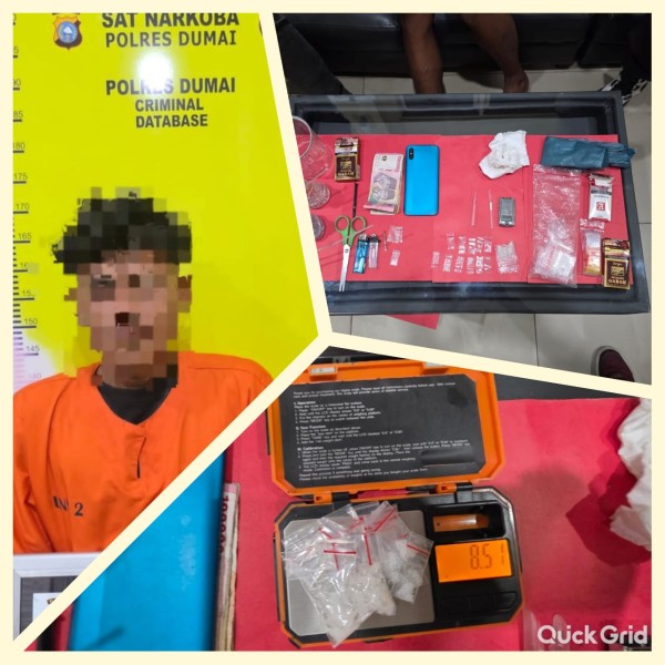 Polres Dumai Melawan Narkoba, Unit Reskrim Polsek Bukit Kapur Polres Dumai Berhasil Ungkap Pelaku Pengedar Narkoba, Seorang Pria Bersama Barang Bukti Sabu Diamankan