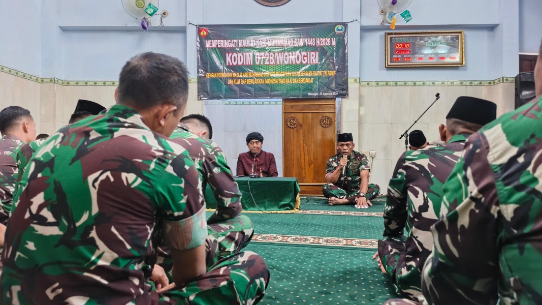 Kodim 0728/Wonogiri Gelar Peringatan Maulid Nabi Muhammad SAW 1448 H