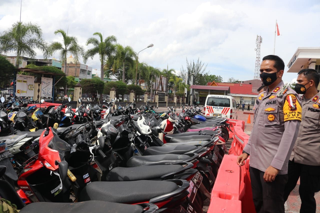 Kembali, Polres Dumai Amankan 71 Kendaraan dan 107 Orang dalam Aksi  Balap Liar