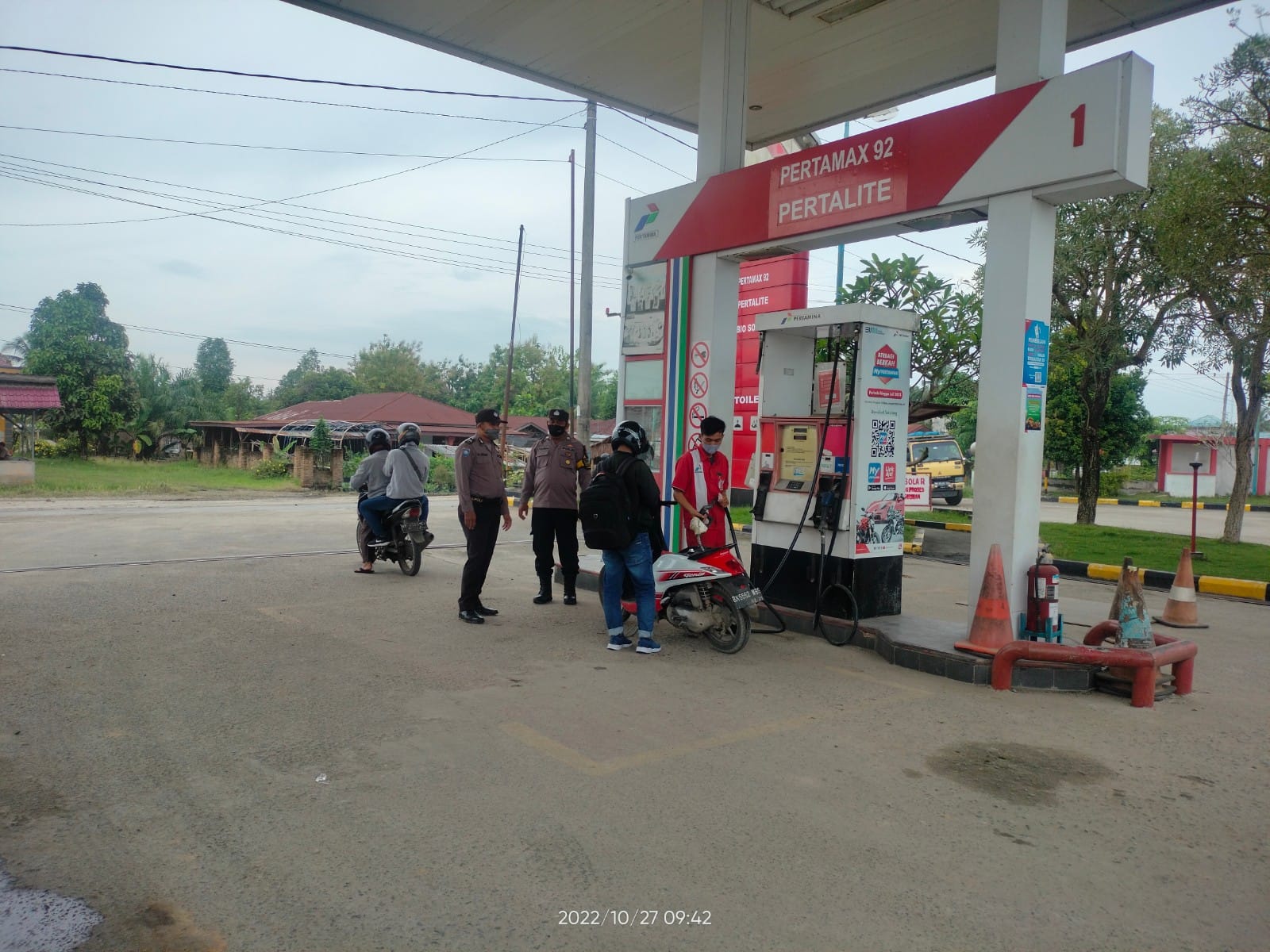 Polsek Pagar Merbau Laksanakan Patroli Monitoring BBM ke SPBU