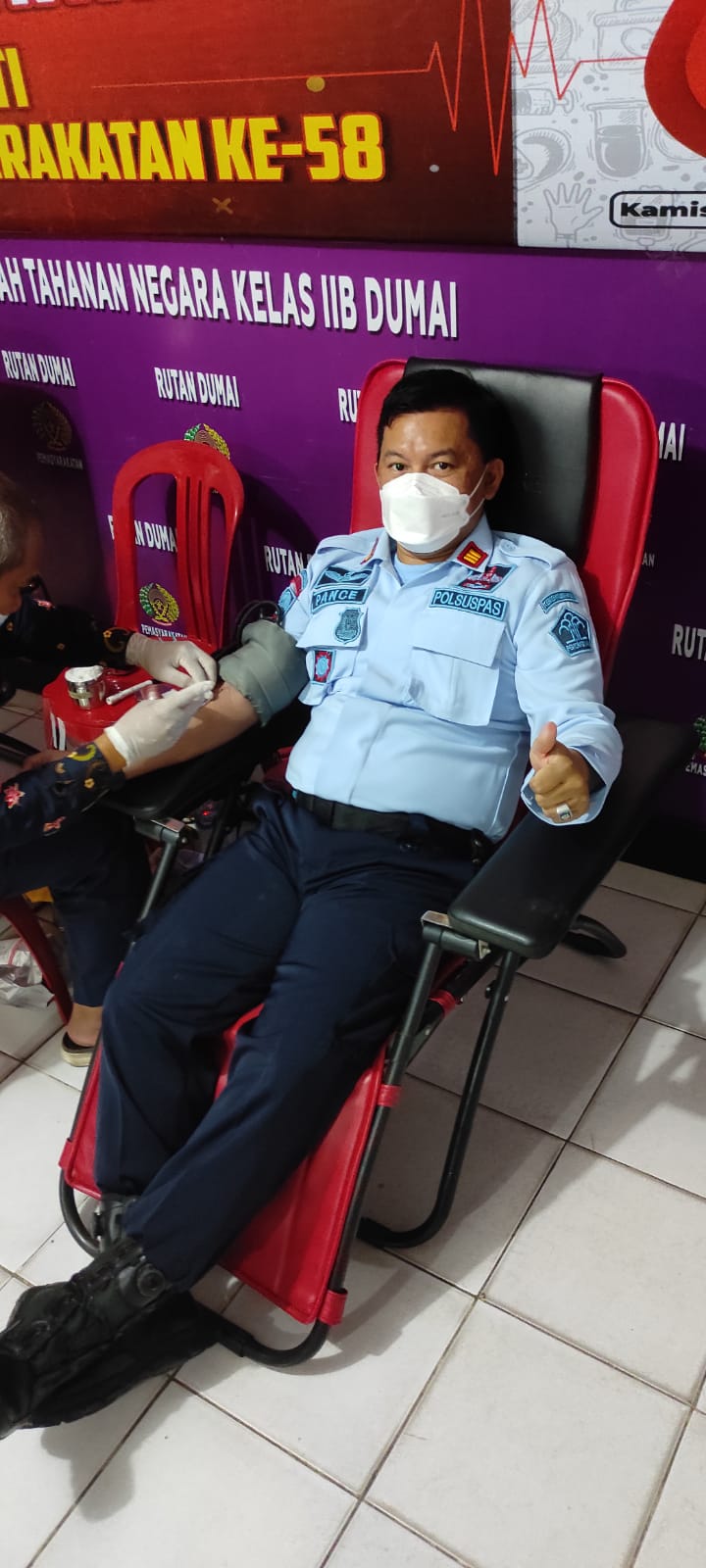 Rutan Kls llB Dumai Kanwil Kemenkumham Riau Laksanakan Giat Donor Darah