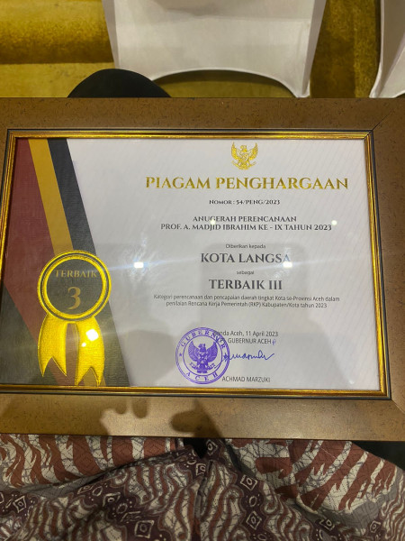 Pemko Langsa Kembali Raih Anugerah Kota Terbaik