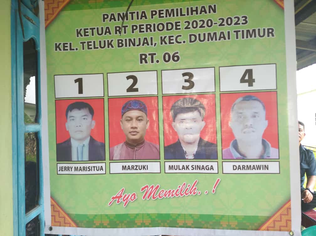 Marzuki Mendapatkan Suara Jadi Ketua Rt 06 Kelurahan Teluk Binjai