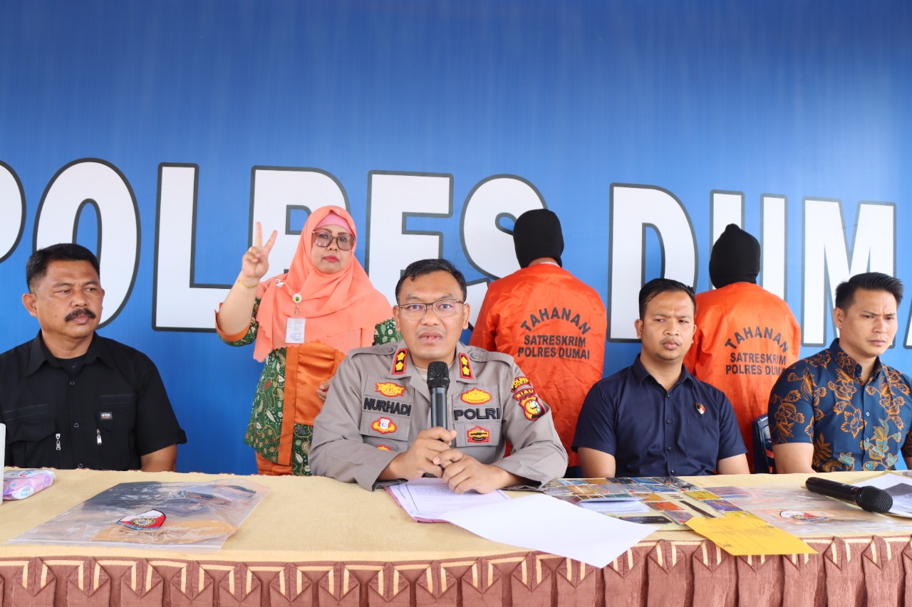 Satreskrim Polres Dumai Amankan Dua Orang Pelaku Pembobol ATM