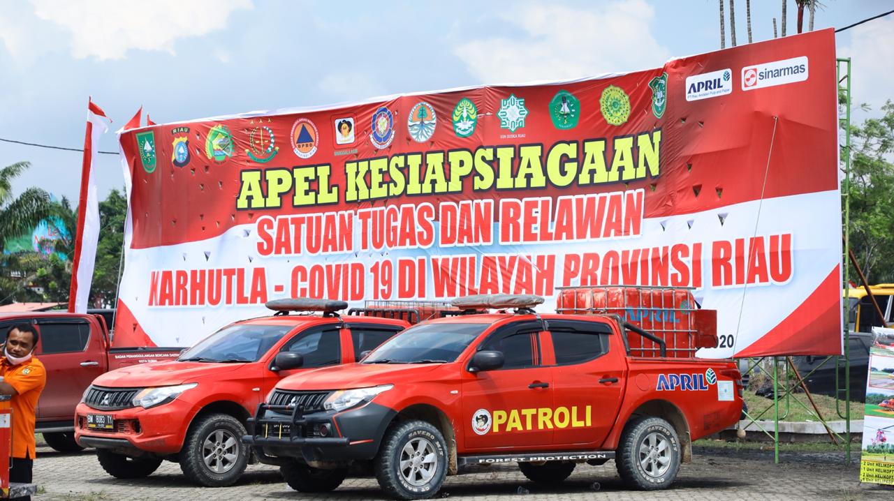 Kabaharkam Polri Pimpin Apel Kesiapsiagaan Satgas Relawan Karhutla dan Covid-19 Provinsi Riau