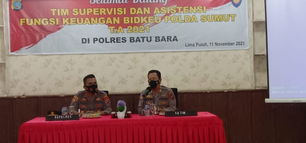 Supervisi Asistensi Bidang Keuangan Thn 2021,Polres Batu Bara Pringkat Pertama Jajaran Polda Sumut..