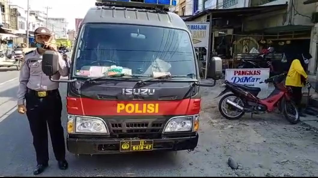 Sosialisasi Public Address, Sat Binmas Polres Sergai Ajak Masyarakat Patuhi Protokol Kesehatan