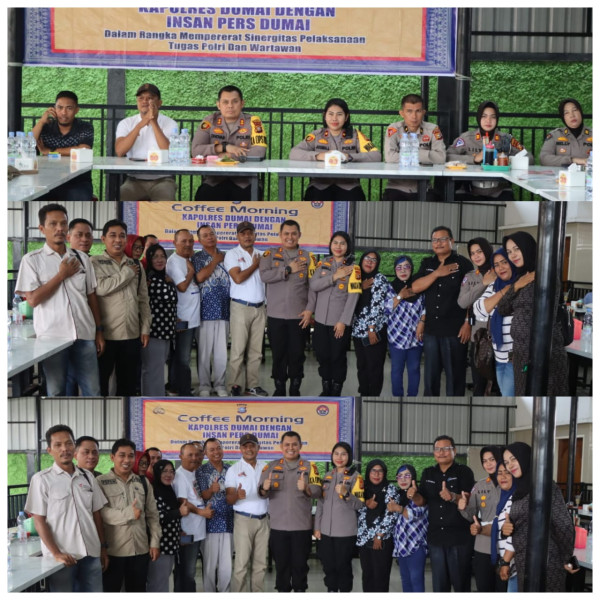 Kapolres Dumai Coffee Morning dengan Insan Pers