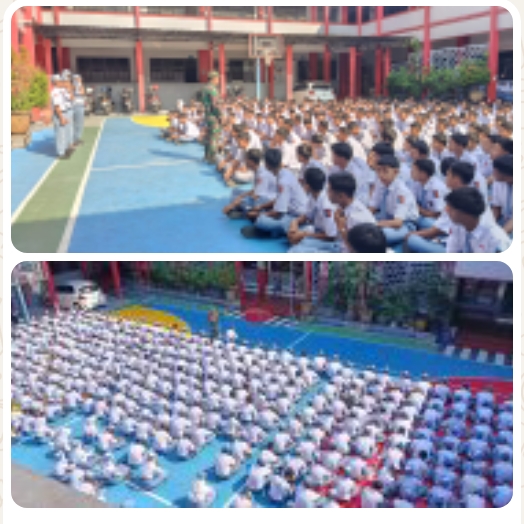 Anggota Koramil 01/Wonogiri Bentuk Karakter Siswa SMK Pancasila 1 melalui Pelatihan PBB dan TUB